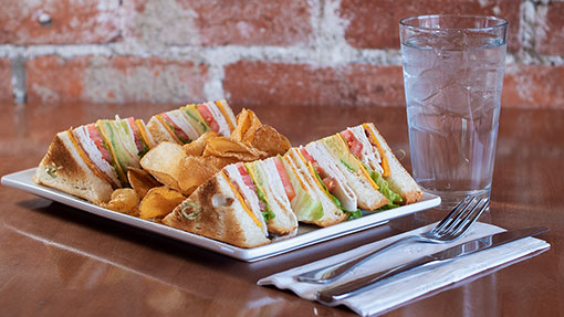 Sandwich and Glass